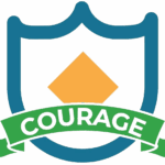 courage award shield icon